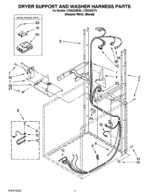 05 - Dryer Support And Washer Harness Parts parts for Whirlpool Washer Dryer Combo LTE6234DQ6 from AppliancePartsPros.com