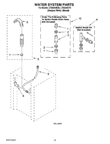 13 - Water System Parts parts for Whirlpool Washer Dryer Combo LTE6234DQ6 from AppliancePartsPros.com