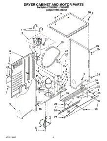 03 - Dryer Cabinet And Motor Parts parts for Whirlpool Washer Dryer Combo LTE5243DQ7 from AppliancePartsPros.com