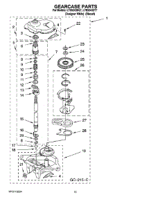12 - Gearcase Parts parts for Whirlpool Washer Dryer Combo LTE5243DQ7 from AppliancePartsPros.com