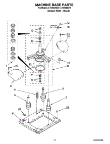 09 - Machine Base Parts parts for Whirlpool Washer Dryer Combo LTG5243DQ7 from AppliancePartsPros.com