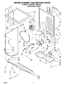 03 - Dryer Cabinet And Motor Parts parts for Whirlpool Washer Dryer Combo LTE6234DT5 from AppliancePartsPros.com