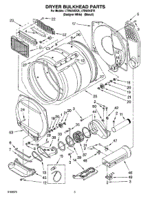 04 - Dryer Bulkhead Parts parts for Whirlpool Washer Dryer Combo LTE6234DT5 from AppliancePartsPros.com