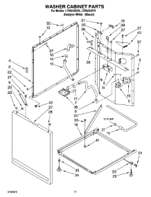 07 - Washer Cabinet Parts parts for Whirlpool Washer Dryer Combo LTE6234DT5 from AppliancePartsPros.com