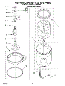 10 - Agitator, Basket And Tub Parts parts for Whirlpool Washer Dryer Combo LTE6234DT5 from AppliancePartsPros.com