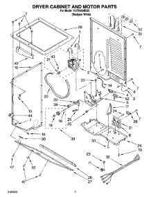 03 - Dryer Cabinet And Motor Parts parts for Whirlpool Washer Dryer Combo YLTE6234DQ5 from AppliancePartsPros.com