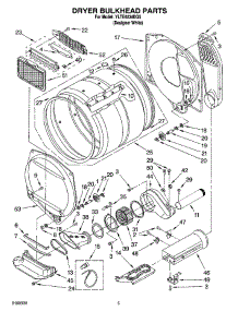 04 - Dryer Bulkhead Parts parts for Whirlpool Washer Dryer Combo YLTE6234DQ5 from AppliancePartsPros.com
