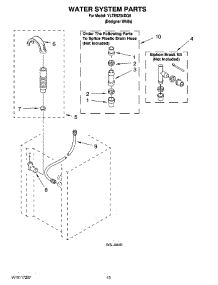 13 - Water System Parts parts for Whirlpool Washer Dryer Combo YLTE6234DQ6 from AppliancePartsPros.com