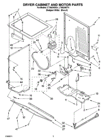 03 - Dryer Cabinet And Motor Parts parts for Whirlpool Washer Dryer Combo LTG6234DQ4 from AppliancePartsPros.com