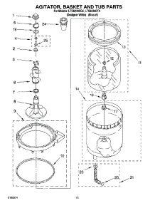 10 - Agitator, Basket And Tub Parts parts for Whirlpool Washer Dryer Combo LTG6234DQ4 from AppliancePartsPros.com