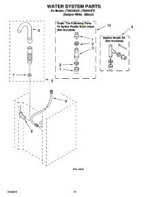 13 - Water System Parts parts for Whirlpool Washer Dryer Combo LTE6234DQ5 from AppliancePartsPros.com