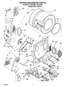 04 - Dryer Bulkhead Parts parts for Whirlpool Washer Dryer Combo LTE5243DT6 from AppliancePartsPros.com