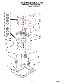 09 - Machine Base Parts parts for Whirlpool Washer Dryer Combo LTG5243DQ6 from AppliancePartsPros.com