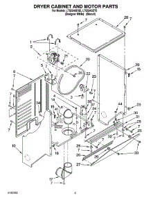 03 - Dryer Cabinet And Motor Parts parts for Whirlpool Washer Dryer Combo LTG5243DQ5 from AppliancePartsPros.com