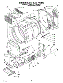 04 - Dryer Bulkhead Parts parts for Whirlpool Washer Dryer Combo LTG6234DQ3 from AppliancePartsPros.com