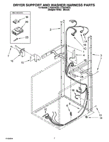 05 - Dryer Support And Washer Harness Parts parts for Whirlpool Washer Dryer Combo LTG6234DQ3 from AppliancePartsPros.com