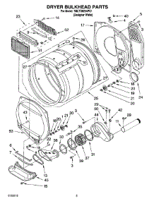 04 - Dryer Bulkhead Parts parts for Whirlpool Washer Dryer Combo 7MLTG8234PQ1 from AppliancePartsPros.com