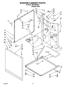 07 - Washer Cabinet Parts parts for Whirlpool Washer Dryer Combo 7MLTG8234PQ1 from AppliancePartsPros.com
