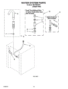 13 - Water System Parts parts for Whirlpool Washer Dryer Combo 7MLTG8234PQ1 from AppliancePartsPros.com