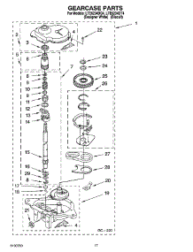 11 - Gearcase Parts parts for Whirlpool Washer Dryer Combo LTE6234DT4 from AppliancePartsPros.com