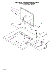 06 - Washer Top And Lid Parts parts for Whirlpool Washer Dryer Combo LTE6234DQ4 from AppliancePartsPros.com