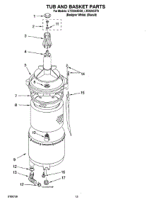 10 - Tub And Basket Parts parts for Whirlpool Washer Dryer Combo LTE5243DT5 from AppliancePartsPros.com