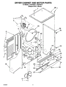 03 - Dryer Cabinet And Motor Parts parts for Whirlpool Washer Dryer Combo LTG5243DT4 from AppliancePartsPros.com