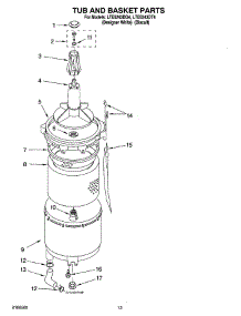 10 - Tub And Basket Parts parts for Whirlpool Washer Dryer Combo LTE5243DT4 from AppliancePartsPros.com