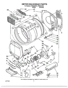 Dryer Bulkhead parts for Whirlpool Washer Dryer Combo LTE6243AN2 from AppliancePartsPros.com