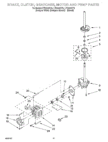 08 - Brake, Clutch, Gearcase, Motor And Pump parts for Whirlpool Washer Dryer Combo LTE5243DT2 from AppliancePartsPros.com