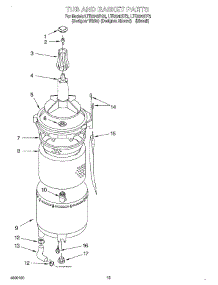 10 - Tub And Basket parts for Whirlpool Washer Dryer Combo LTE5243DT2 from AppliancePartsPros.com