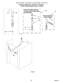 11 - Washer Water System parts for Whirlpool Washer Dryer Combo LTE5243DT2 from AppliancePartsPros.com