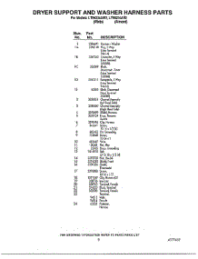 Dryer Support And Washer Harness Page 2 parts for Whirlpool Washer Dryer Combo LTE6243AW2 from AppliancePartsPros.com