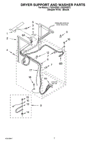 05 - Dryer Support And Washer parts for Whirlpool Washer Dryer Combo LTE5243DQ3 from AppliancePartsPros.com