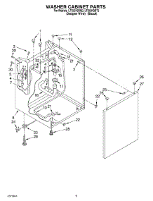 07 - Washer Cabinet parts for Whirlpool Washer Dryer Combo LTE5243DQ3 from AppliancePartsPros.com