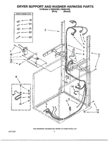 Dryer Support And Washer Harness parts for Whirlpool Washer Dryer Combo LTE6243AN2 from AppliancePartsPros.com