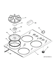 02 - Control Panel & Cooktop parts for Ge Cooktop JGP337BEJ1BB from AppliancePartsPros.com