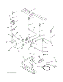 02 - Gas Burner parts for Ge Cooktop JGP636WED2WW from AppliancePartsPros.com