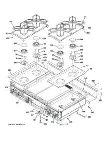 03 - Cooktop parts for Ge Cooktop ZGU484NGP4SS from AppliancePartsPros.com