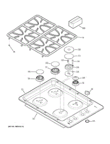 01 - Control Panel & Cooktop parts for Ge Cooktop JGP933SEK1SS from AppliancePartsPros.com