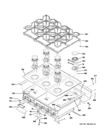 03 - Cooktop parts for Ge Cooktop ZGU366LP1SS from AppliancePartsPros.com