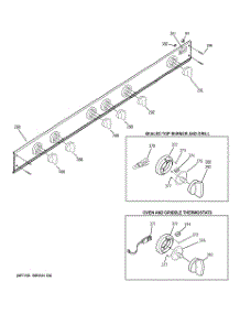 03 - Control Panel parts for Ge Cooktop ZGU48L4GH4SS from AppliancePartsPros.com