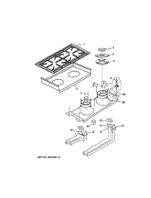 03 - Burner Assembly parts for Ge Cooktop ZGU36L4DD1SS from AppliancePartsPros.com