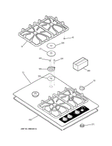 02 - Cooktop parts for Ge Cooktop JGP932KED1CC from AppliancePartsPros.com