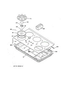 01 - Cooktop parts for Ge Cooktop JGP960SEA1SS from AppliancePartsPros.com