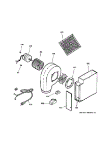 04 - Motor & Fan Assembly parts for Ge Cooktop JGP979BEF1BB from AppliancePartsPros.com