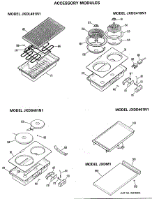 02 - Accessory Modules parts for Ge Cooktop JXDC410N1 from AppliancePartsPros.com