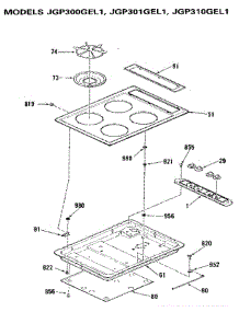 Main Body parts for Ge Cooktop JGP300GEL1 from AppliancePartsPros.com