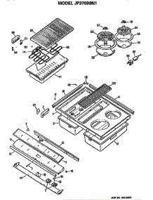 Cooktop parts for Ge Cooktop JP370B9N1 from AppliancePartsPros.com