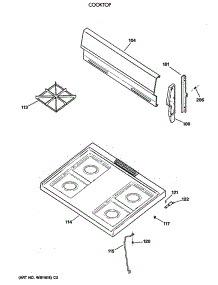 02 - Cooktop parts for Ge Range JGBS04GEV2AD from AppliancePartsPros.com